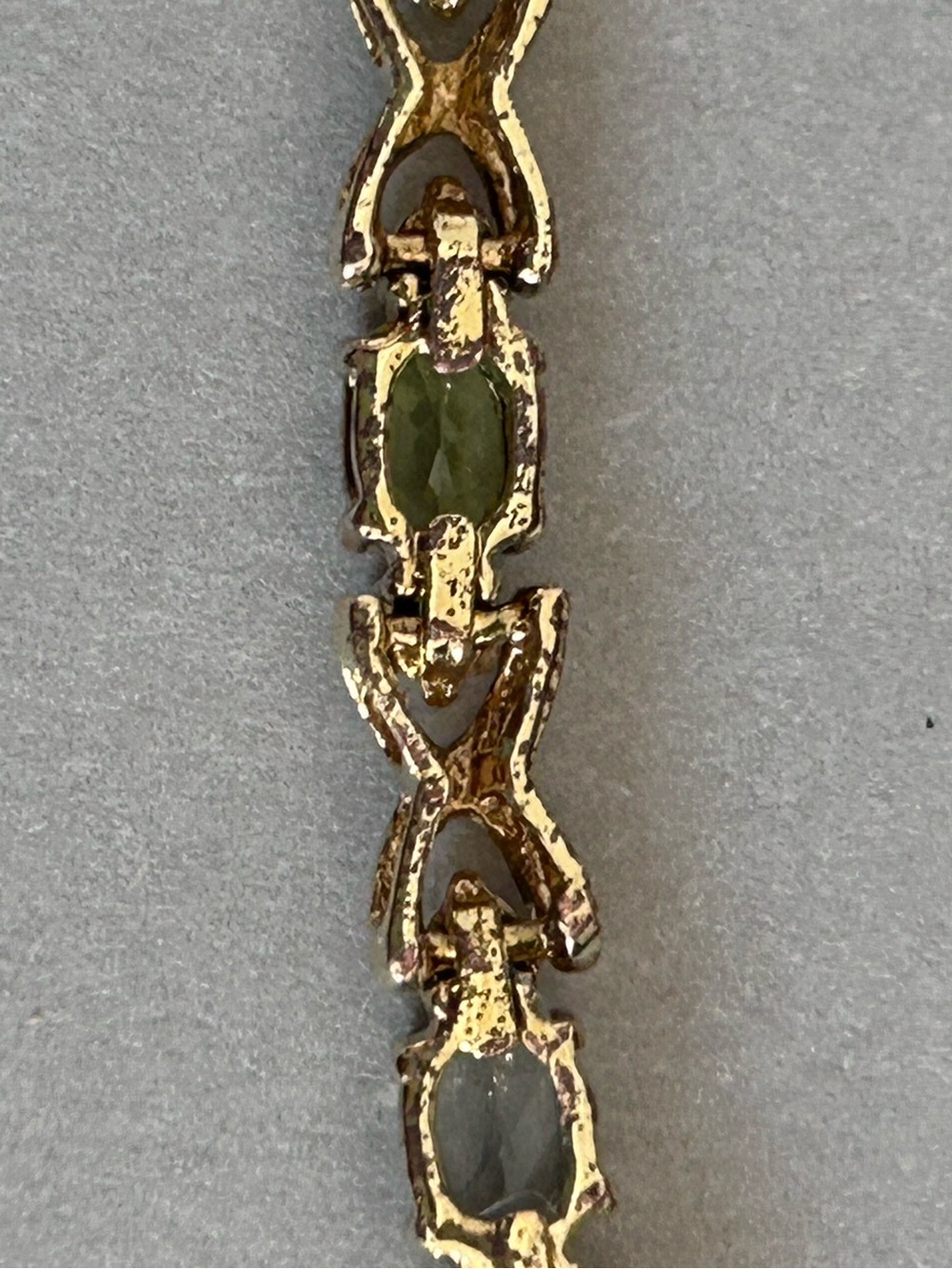 Vtg DBJ 925 Sterling Silver Gold Vermeil Rainbow Multi Gemstone XO Tennis Bracel - Picture 12 of 16
